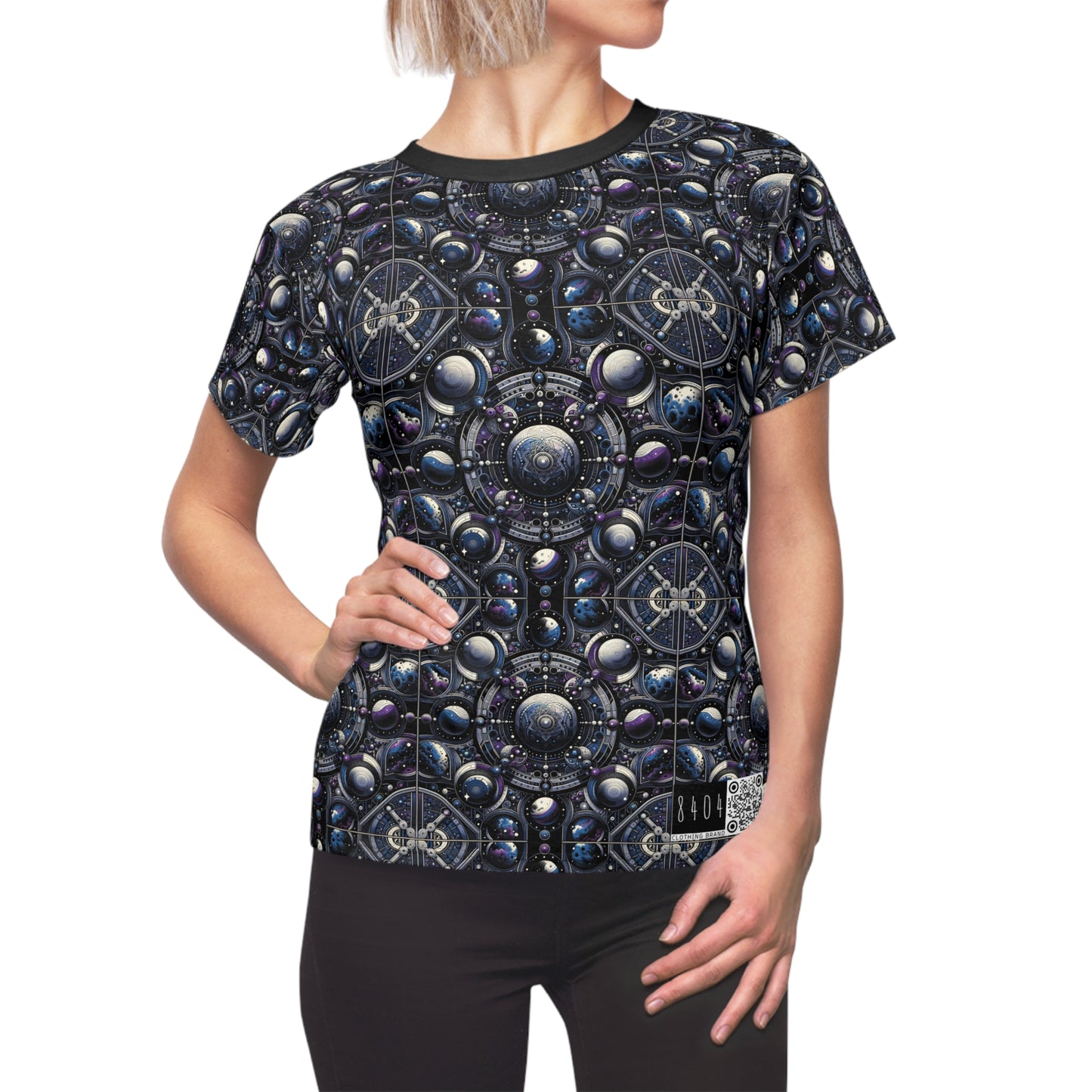 Tech Astronaut Tech-Forward Streetwear Meets Space Exploration Women's Cut & Sew Tee - 8404 Design-46
