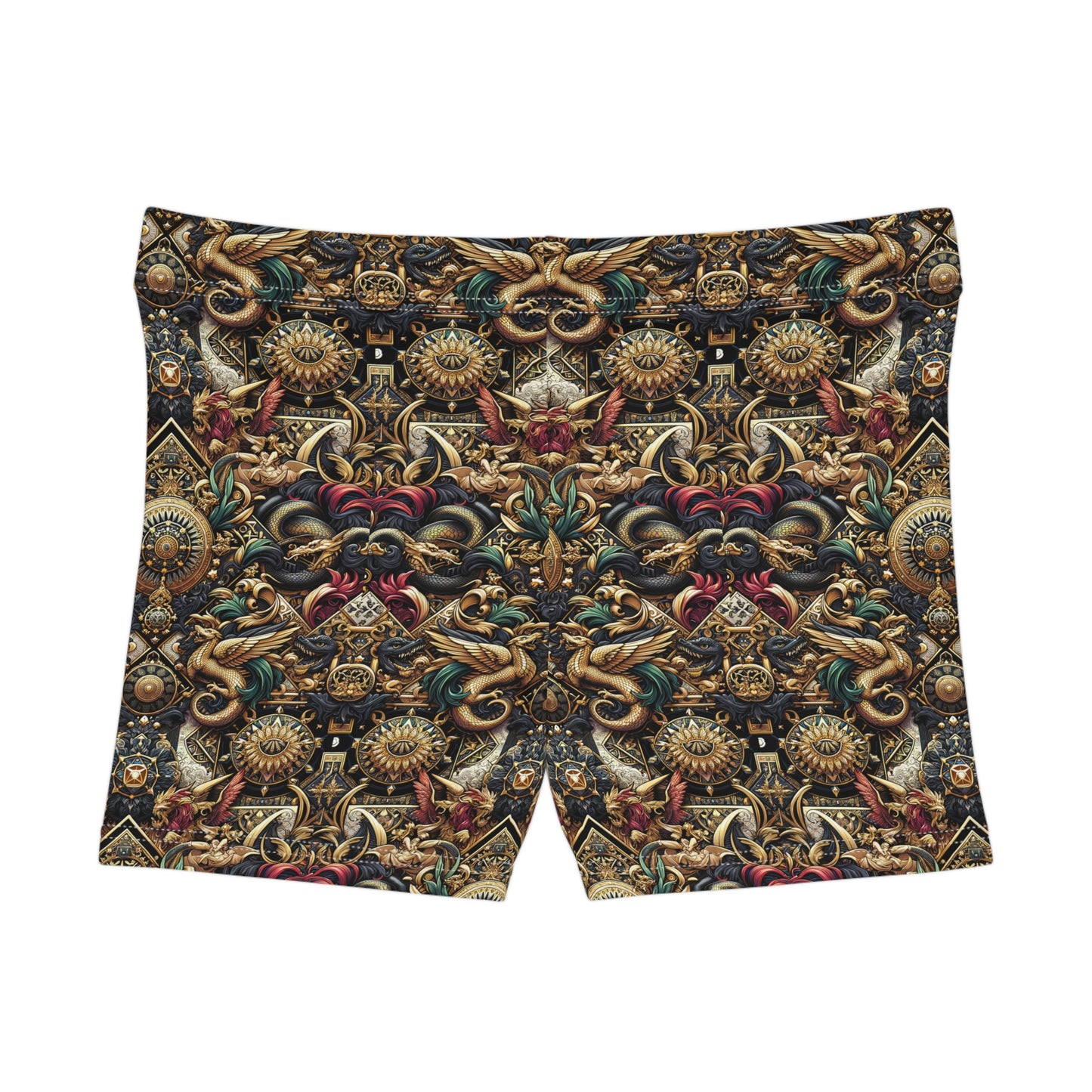 Digital Renaissance Luxurious Streetwear Inspired By Classical Art With a Modern Twist Women's Shorts - 8404 Design-76