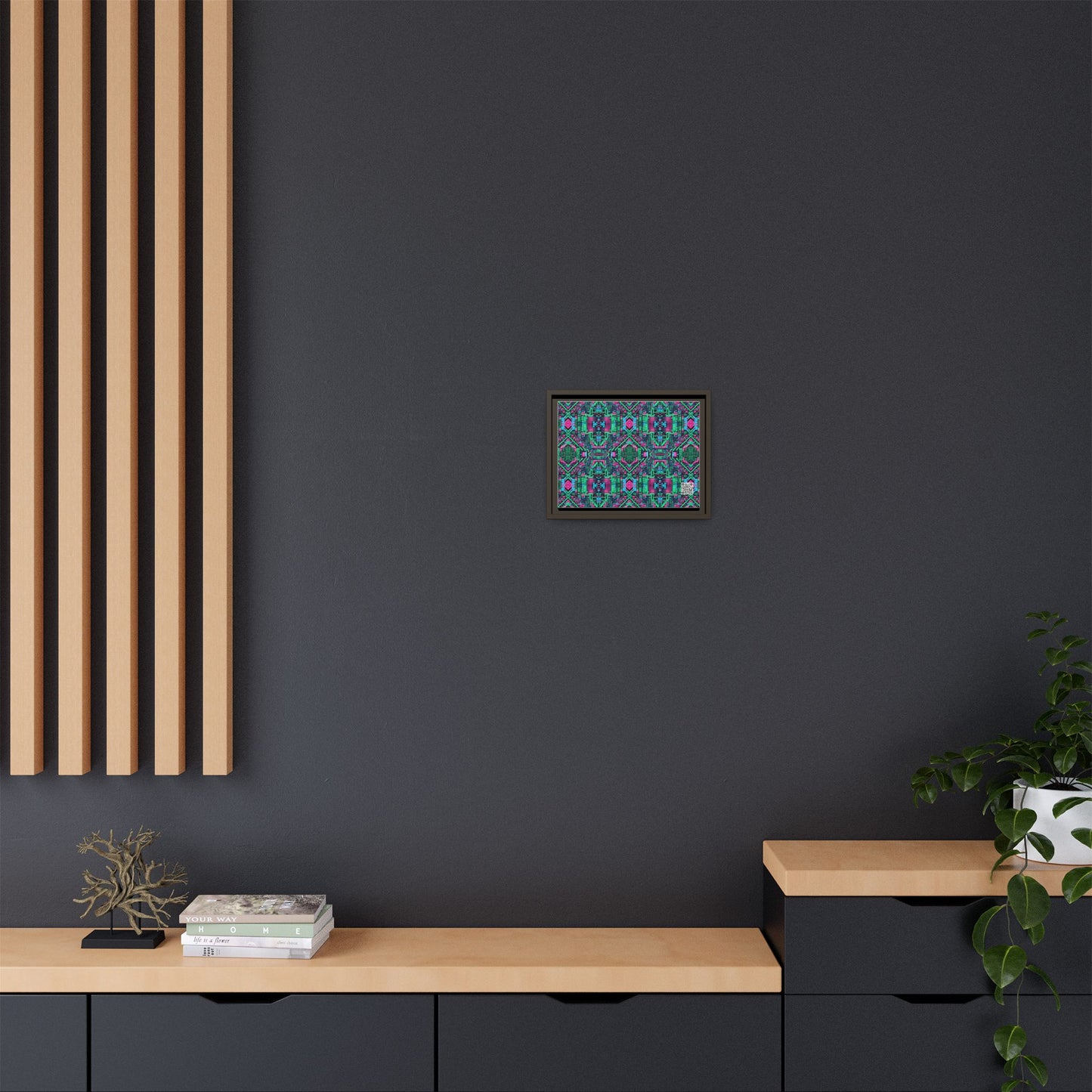 Digital Glitch Vibes Tech-Inspired Streetwear Matte Canvas, Framed (multi-Color) - 8404 Design-71 A
