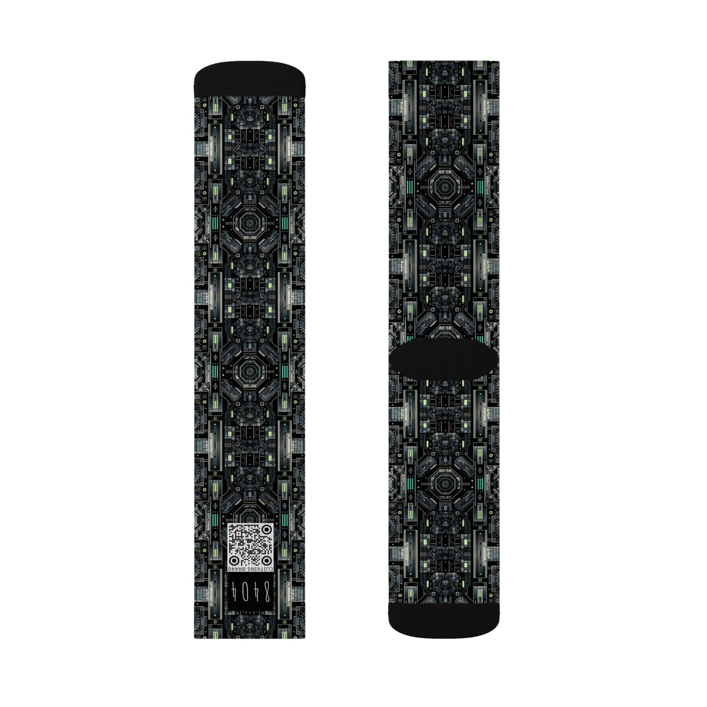 Tech Noir Tech-Forward Minimalism Sublimation Socks - 8404 Design-52