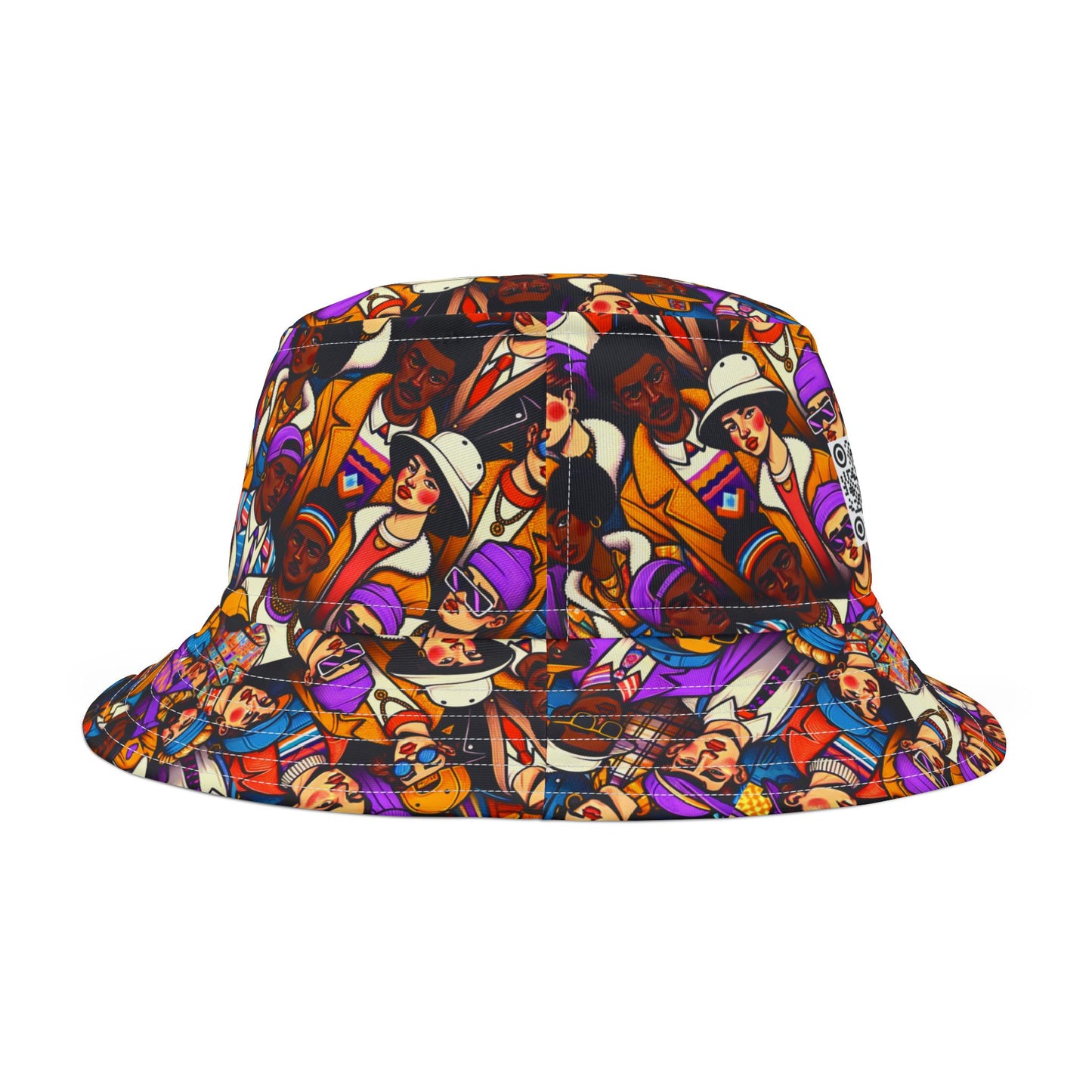 Digital Retro Aesthetics Nostalgic Yet Vibrant Streetwear With a Modern Twist Bucket Hat - 8404 Design-58