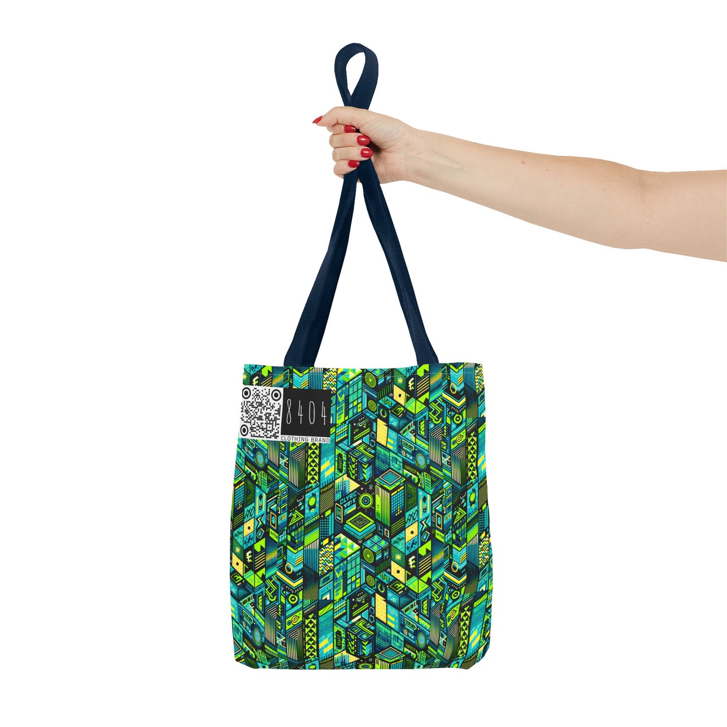 Tech-Infused Neon Tech-Forward Streetwear Tote Bag - 8404 Design-61