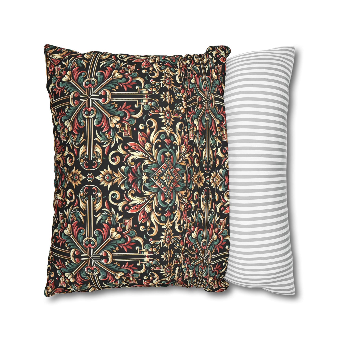 Streetwear Renaissance Artistic Clash of Old and New Faux Suede Square Pillowcase - 8404 Design-46