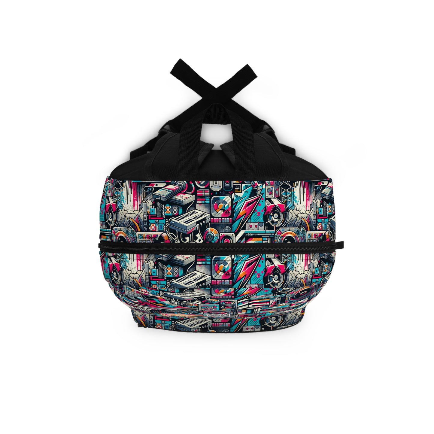 Urban Graffiti Fusion Eclectic Street Art Meets Modern Tech Culture Backpack - 8404 Design-50