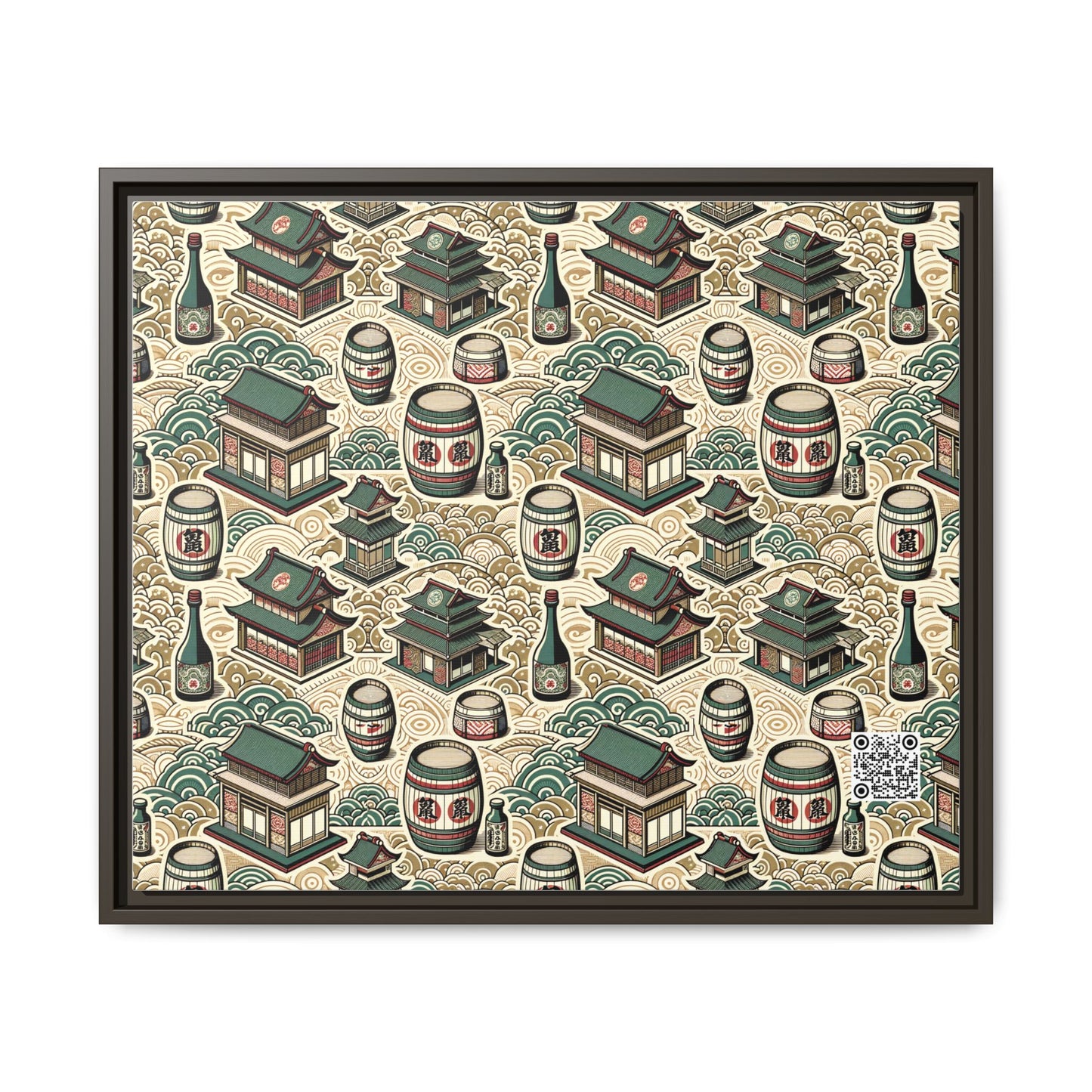 Cultural Artisanal Fusion Contemporary Cultural Elegance Matte Canvas, Framed (multi-Color) - 8404 Design-68 B