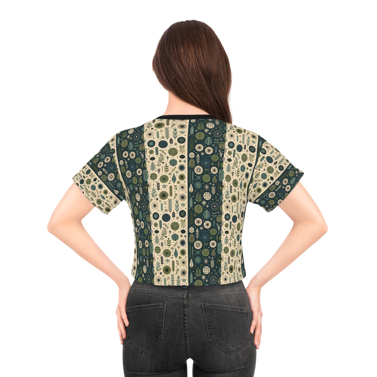 Sustainable Street Utility Sustainable Tech Streetwear Crop Tee - 8404 Design-62