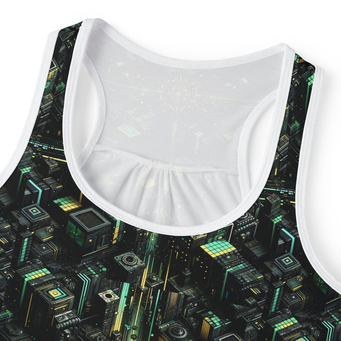 Tech Noir Graphics Tech-Inspired Streetwear Women's Tank Top - 8404 Design-66