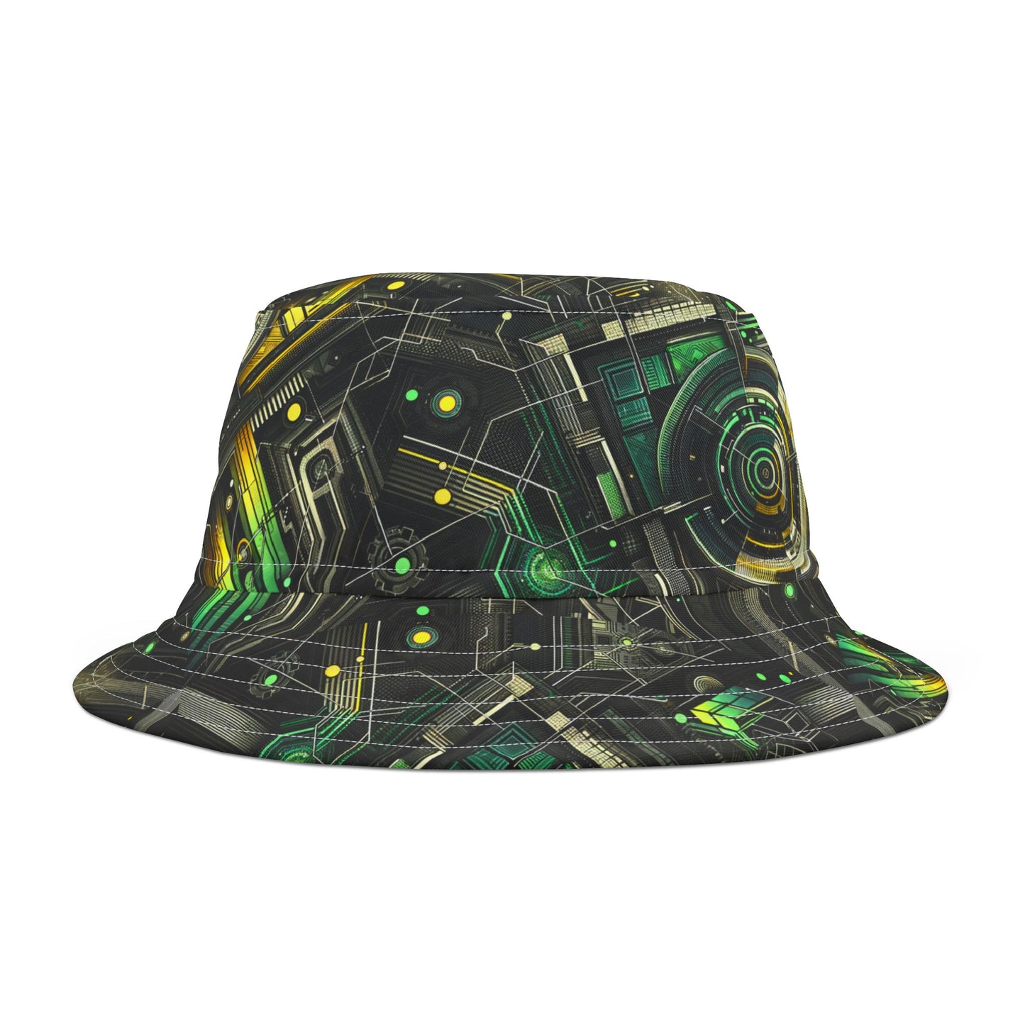 Tech Noir Graphics Tech-Inspired Streetwear Bucket Hat - 8404 Design-57