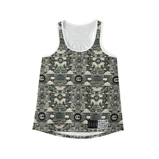 Cyber Garden Party Tech Garden Extravaganza Women's Tank Top - 8404 Design-54