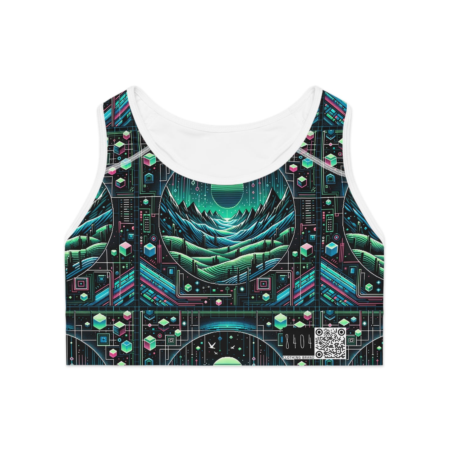Digital Adventure Graphics Digital Explorer Sports Bra - 8404 Design-59
