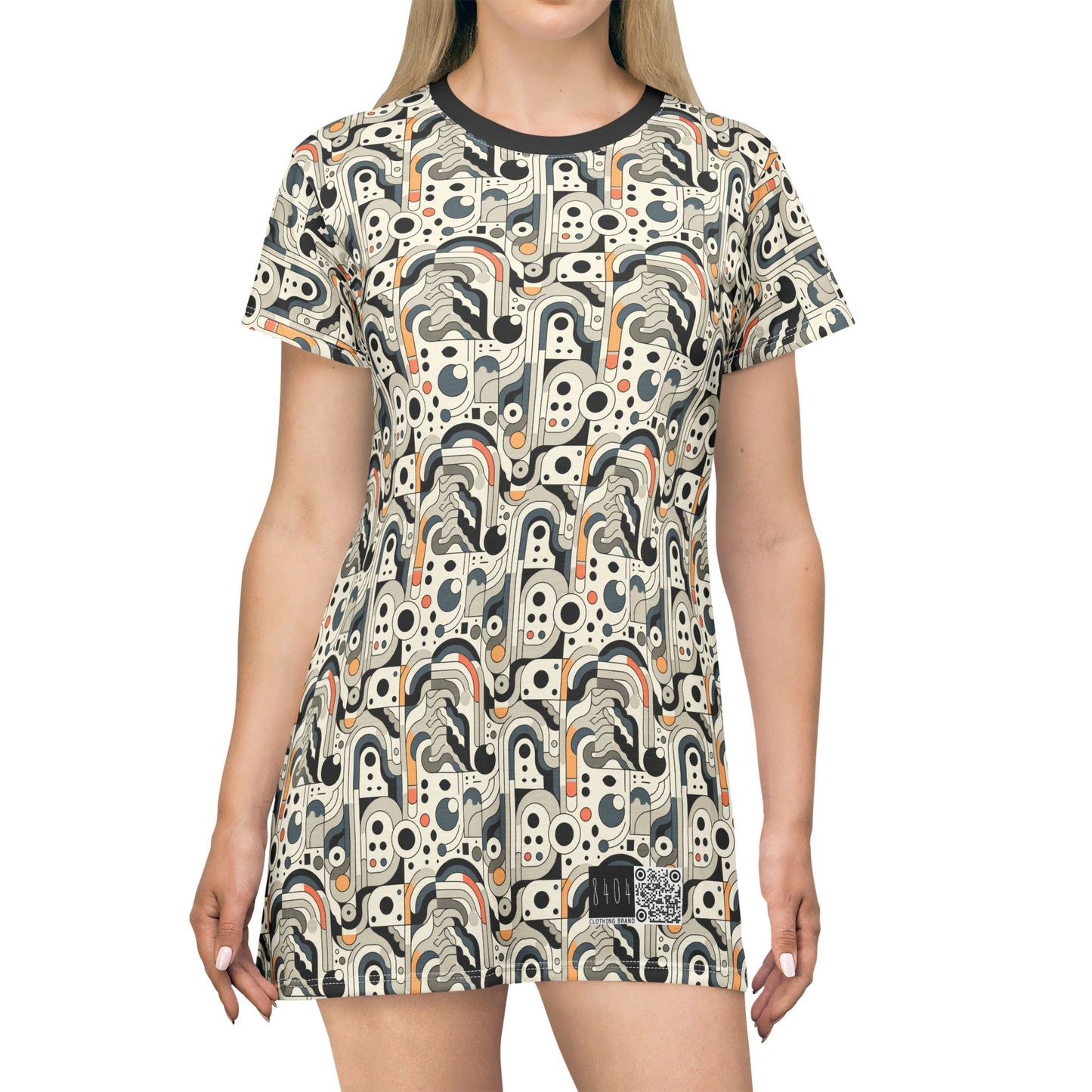 Modern Minimalism Minimalist Tech T-Shirt Dress - 8404 Design-60