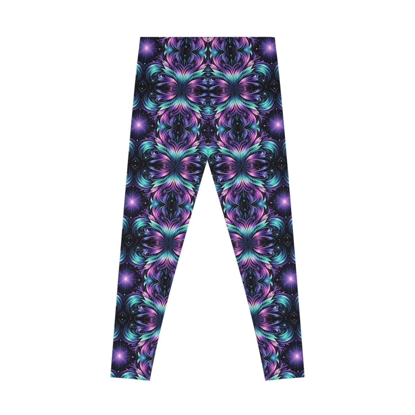 Iridescent Dream Futuristic Tech Stretch Leggings - 8404 Design-60
