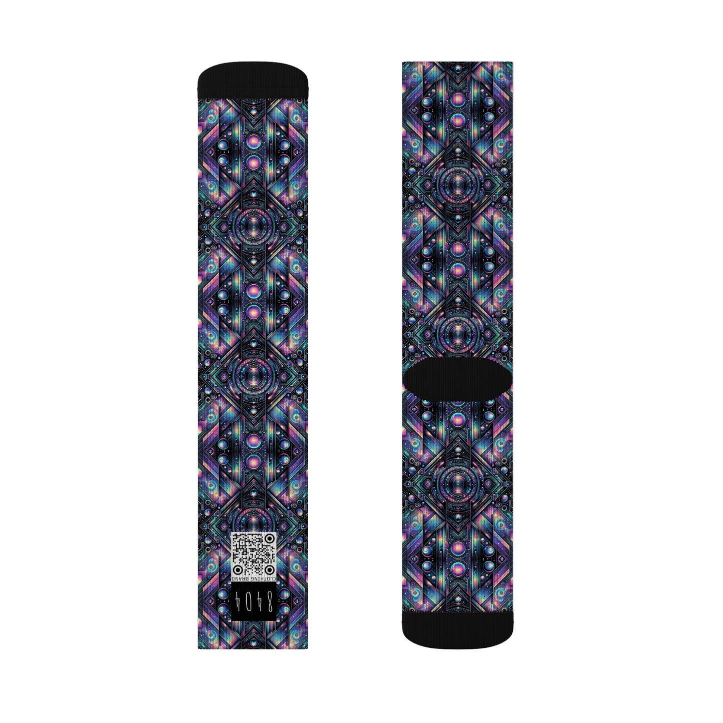 Galactic Hues Tech-Forward Cosmic Fusion Sublimation Socks - 8404 Design-58