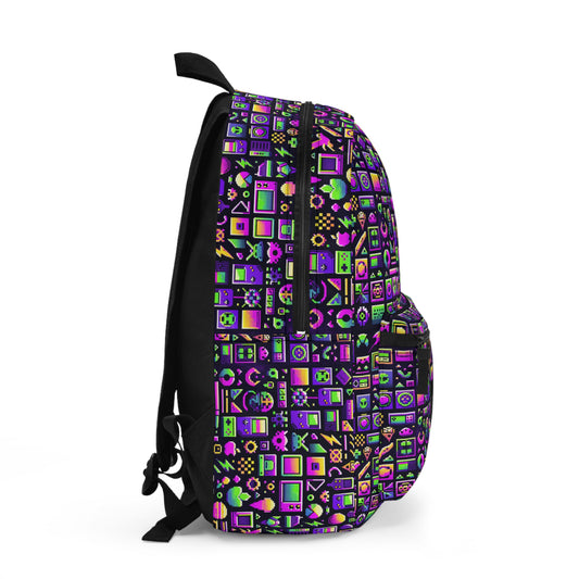 Digital Nostalgia Remix Modern Vintage Fusion Backpack - 8404 Design-49