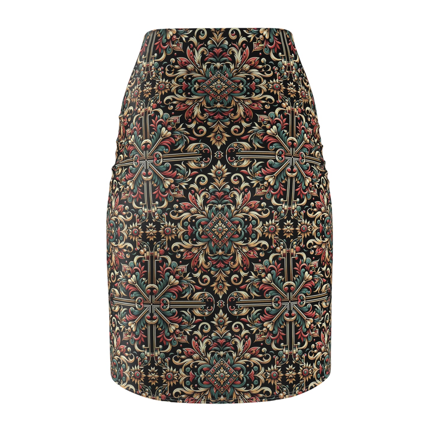Streetwear Renaissance Artistic Clash of Old and New Women's Pencil Skirt - 8404 Design-46