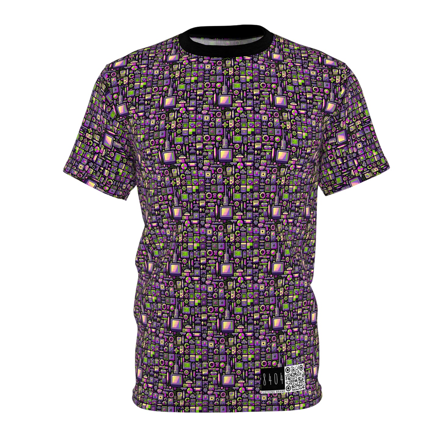Digital Nostalgia Remix Modern Vintage Fusion Unisex Cut & Sew Tee - 8404 Design-67