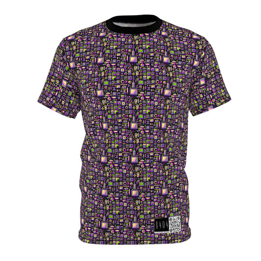 Digital Nostalgia Remix Modern Vintage Fusion Unisex Cut & Sew Tee - 8404 Design-67