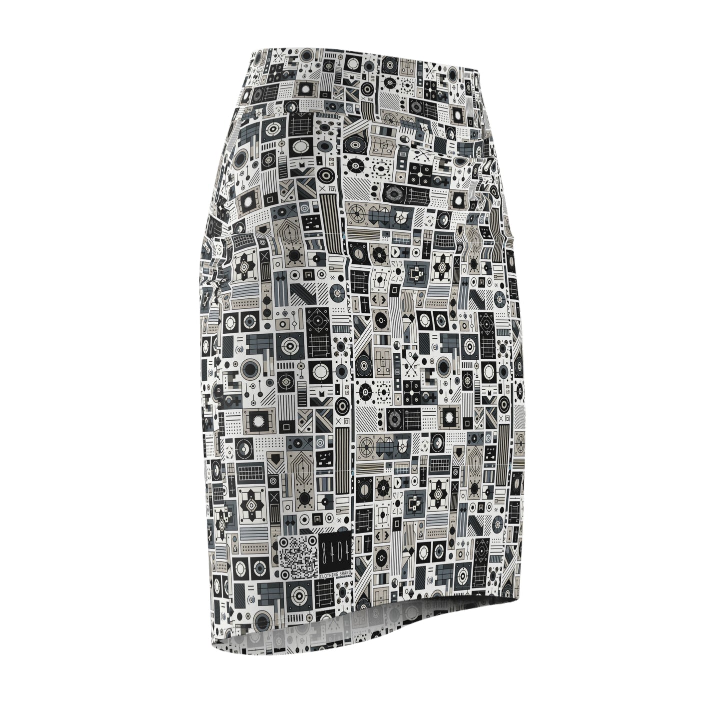 Digital Minimalism Minimalist Tech Women's Pencil Skirt - 8404 Design-45