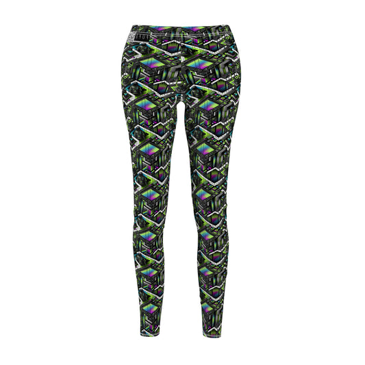 Retro Futurism Graphics Tech-Forward Streetwear Women's Cut & Sew Casual Leggings - 8404 Design-52