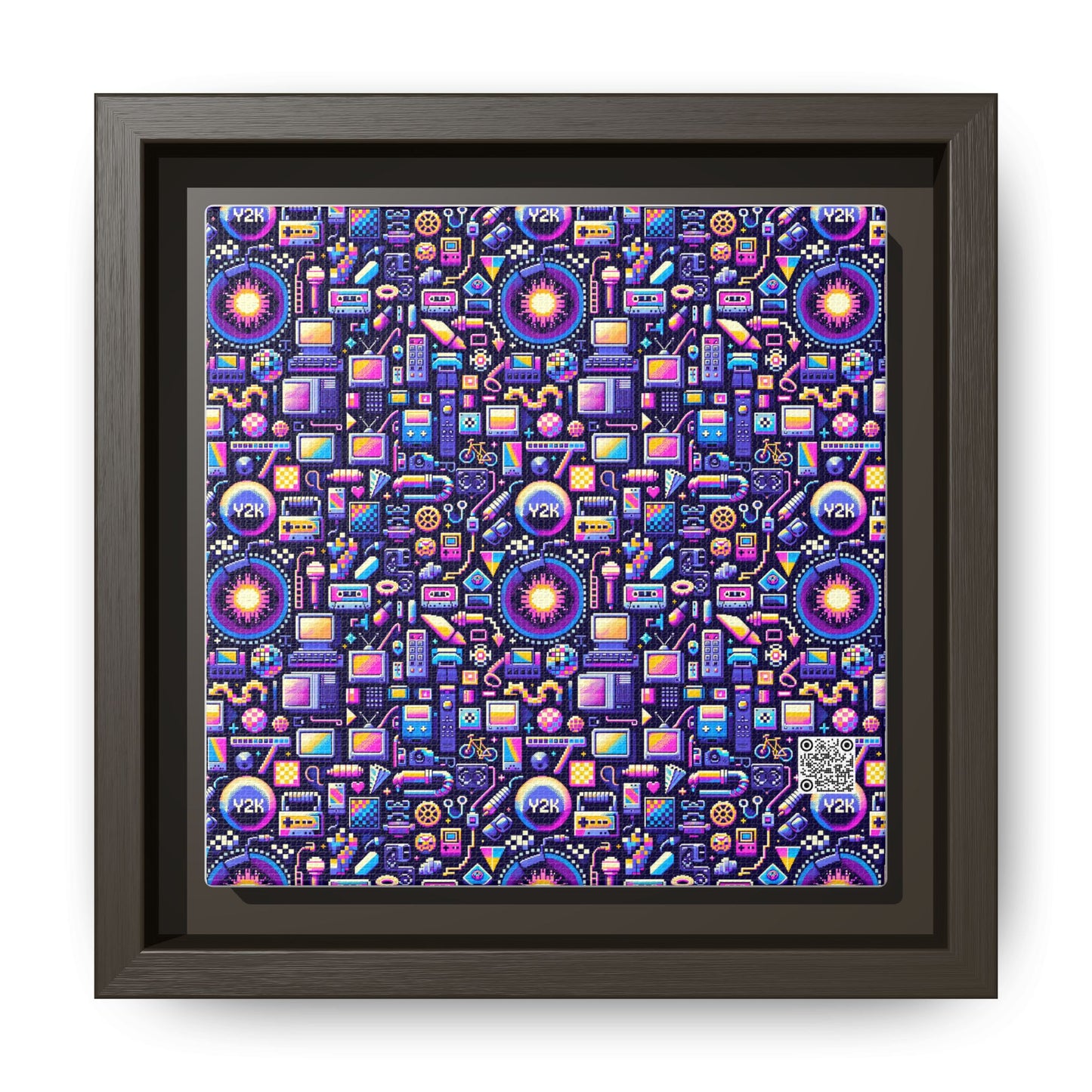 Digital Nostalgia Modern Retro Fusion Matte Canvas, Framed (multi-Color) - 8404 Design-64 B