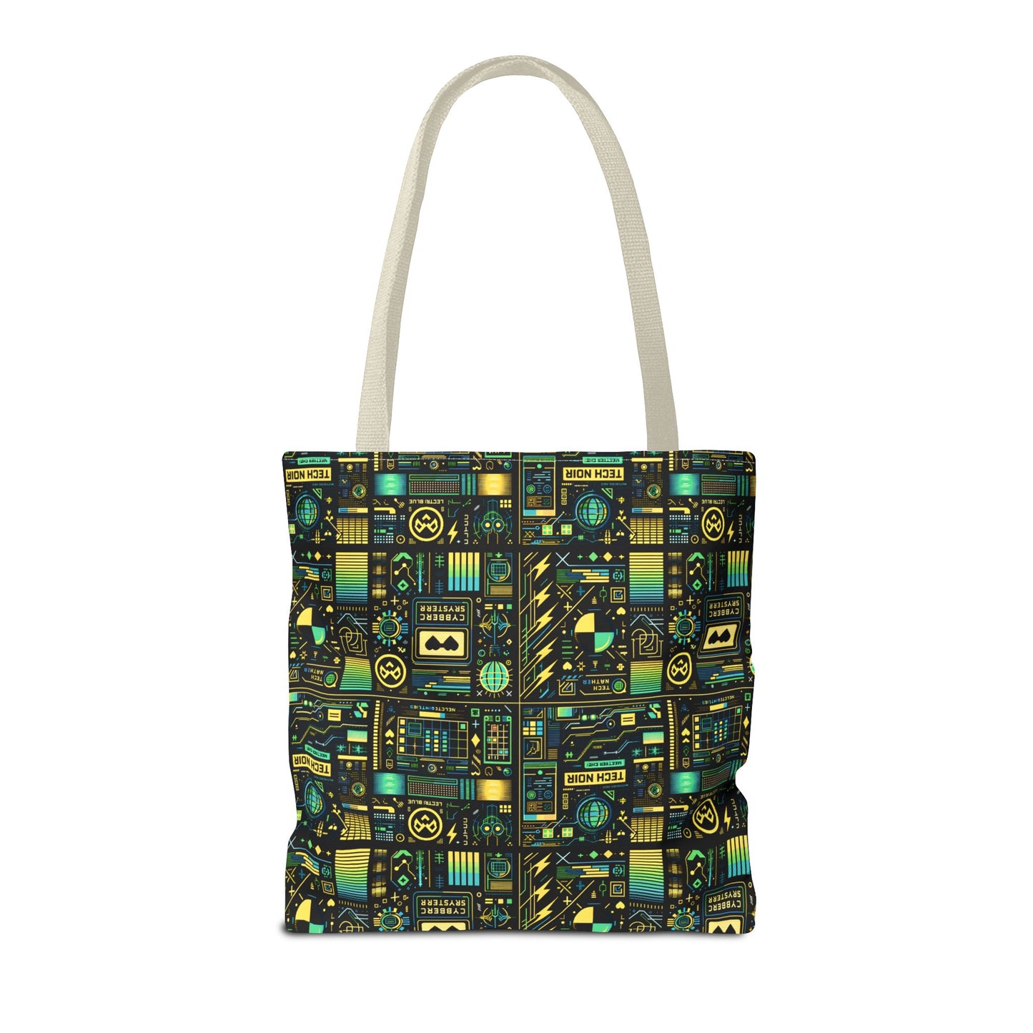 Digital Dystopia Tech Noir Tote Bag - 8404 Design-57