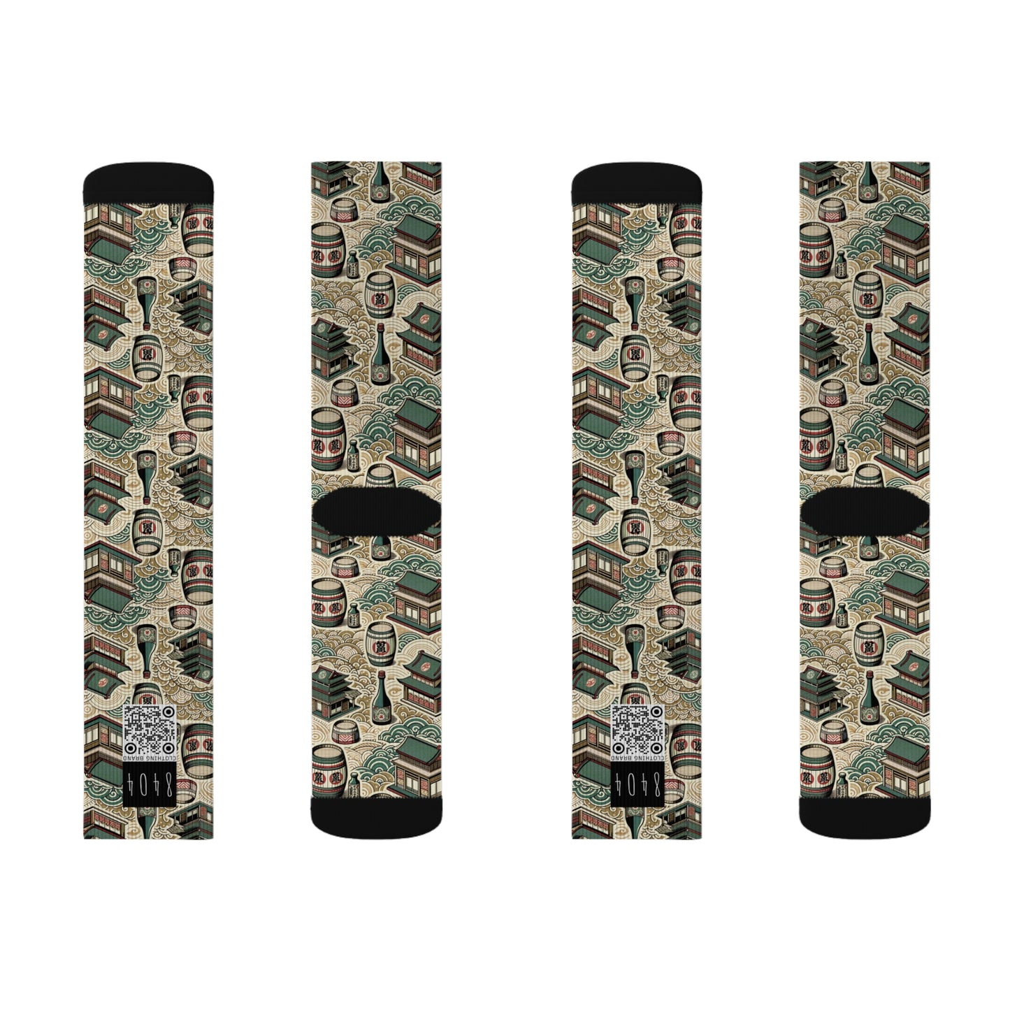 Cultural Artisanal Fusion Contemporary Cultural Elegance Sublimation Socks - 8404 Design-68