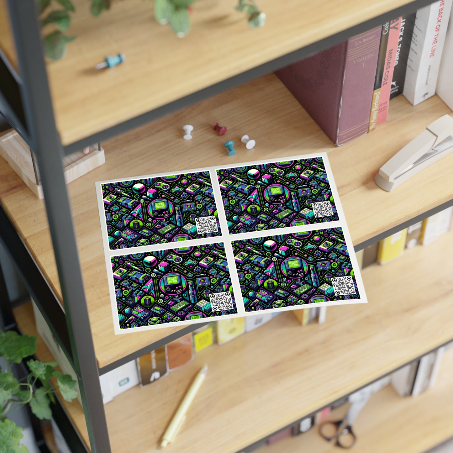 Retro Tech Graphics Tech-Inspired Nostalgia Sticker Sheets - 8404 Design-48