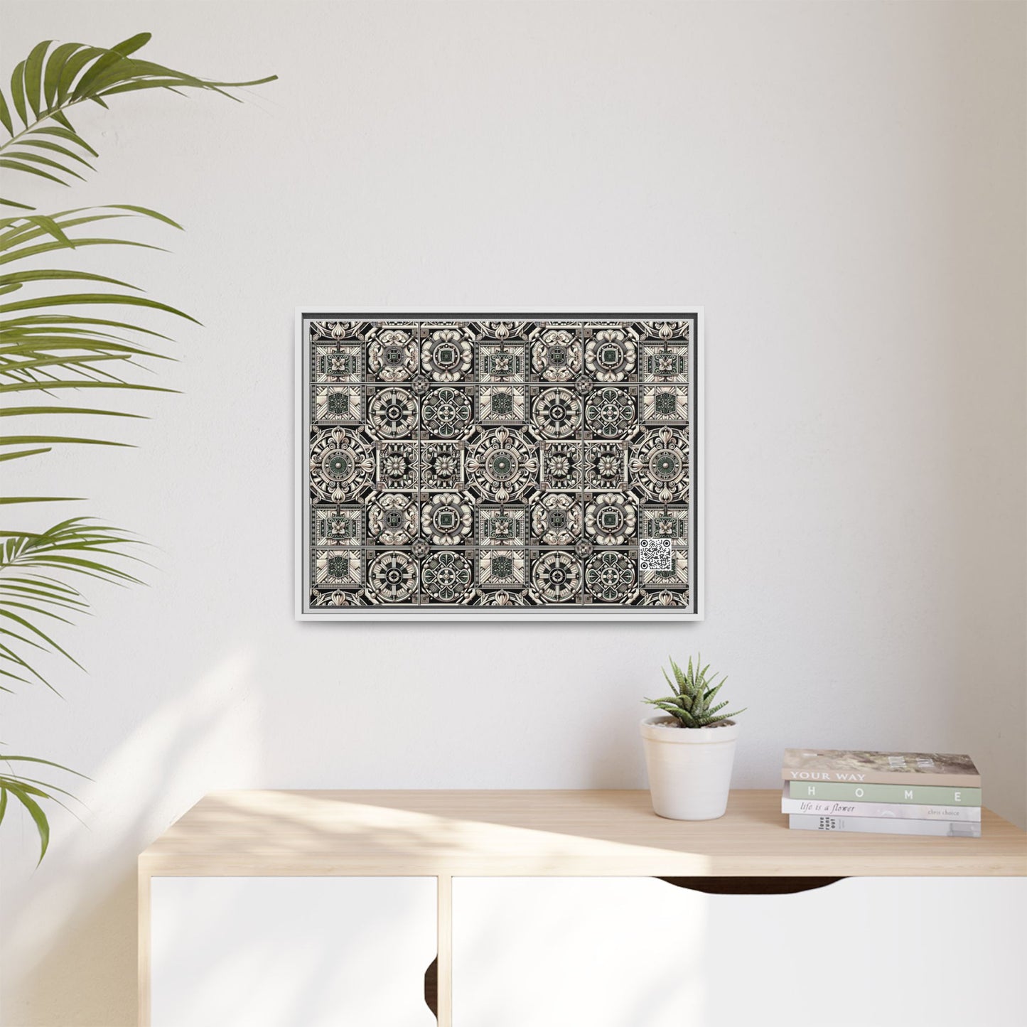Cyber Garden Party Tech Garden Extravaganza Matte Canvas, Framed (multi-Color) - 8404 Design-45 A