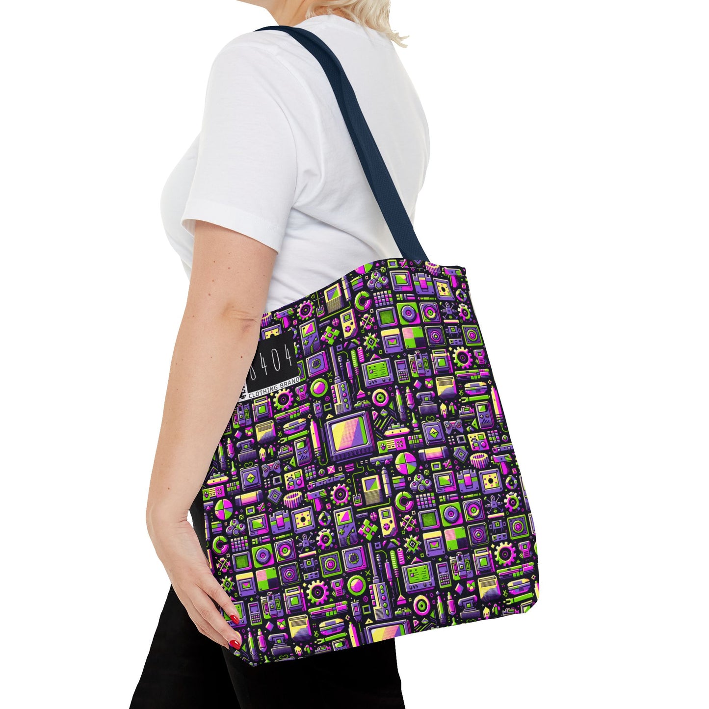 Digital Nostalgia Remix Modern Vintage Fusion Tote Bag - 8404 Design-67