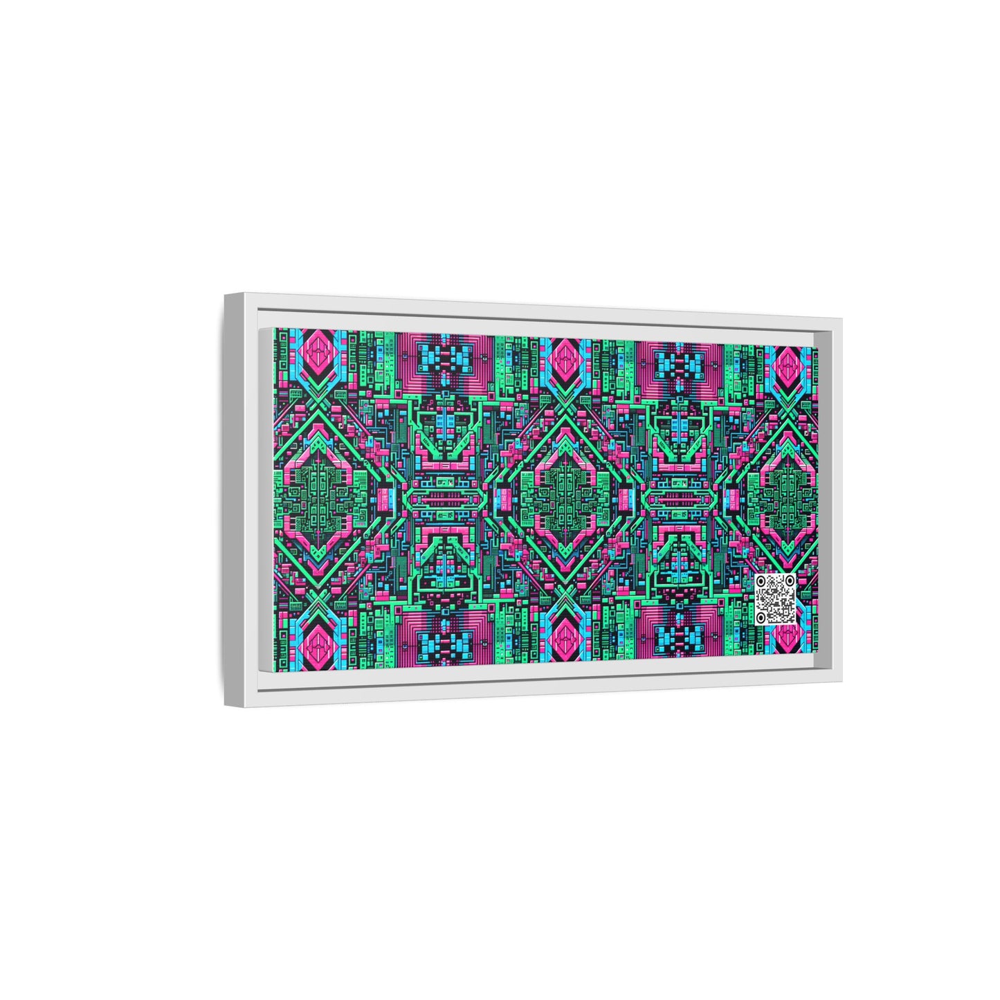 Digital Glitch Vibes Tech-Inspired Streetwear Matte Canvas, Framed (multi-Color) - 8404 Design-71 B