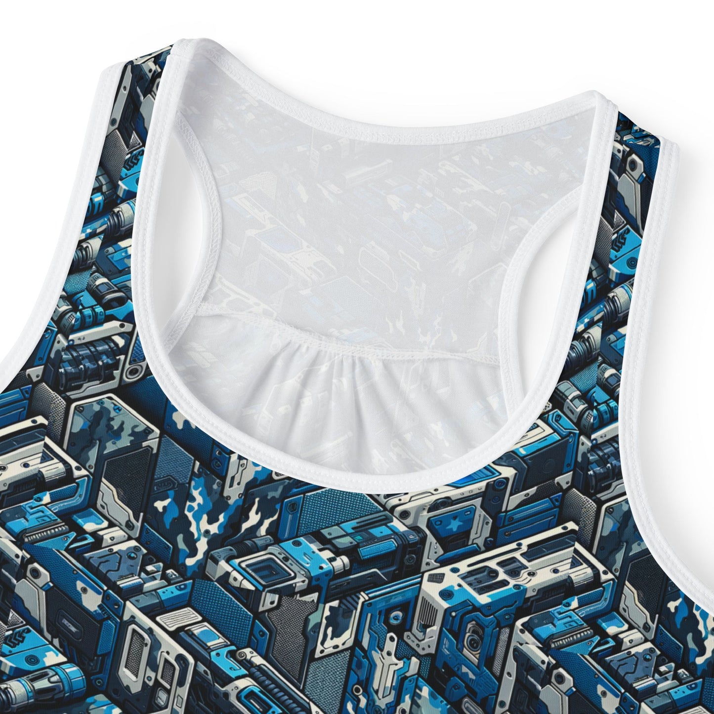 Tech Urban Camo Tech-Forward Streetwear With a Futuristic Military Edge Women's Tank Top - 8404 Design-51