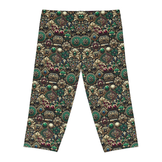 Neo-Dandyism Modern Dandy Streetwear Women's Capri Leggings - 8404 Design-54