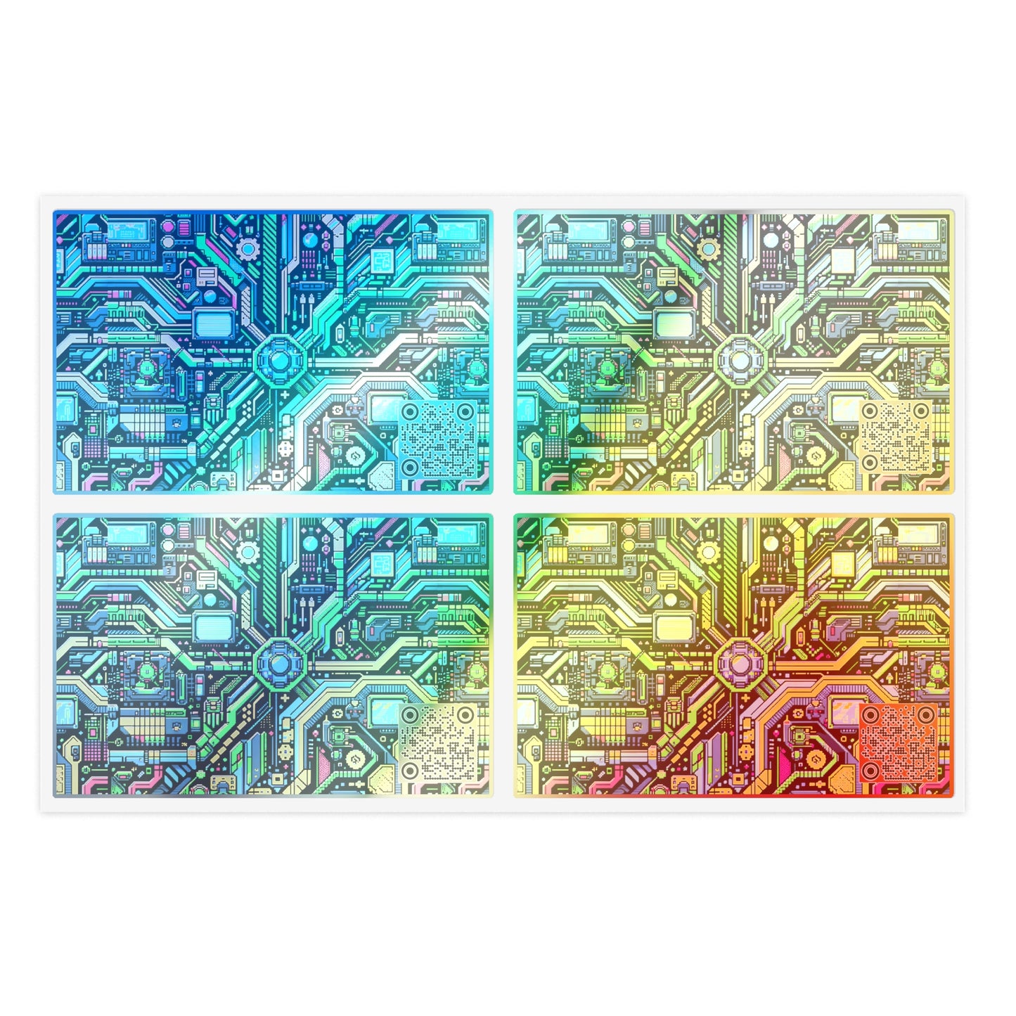 Digital Nomad Chic Cyberpunk Tech Sticker Sheets - 8404 Design-43