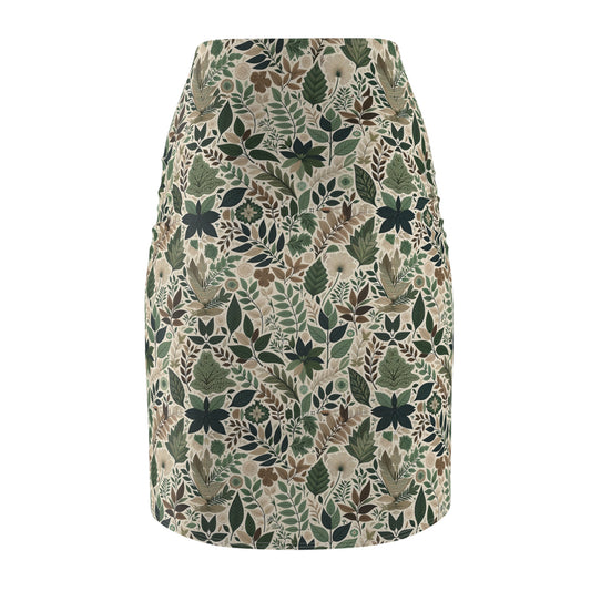 Streetwear Sustainability Environmentally Conscious Streetwear with a Natural Aesthetic Women's Pencil Skirt - 8404 Design-57