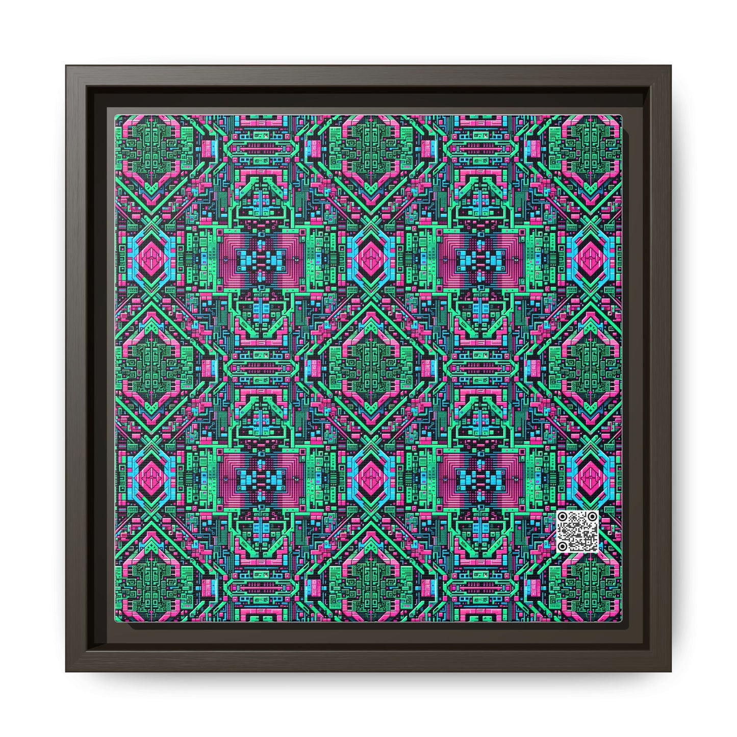 Digital Glitch Vibes Tech-Inspired Streetwear Matte Canvas, Framed (multi-Color) - 8404 Design-71 B