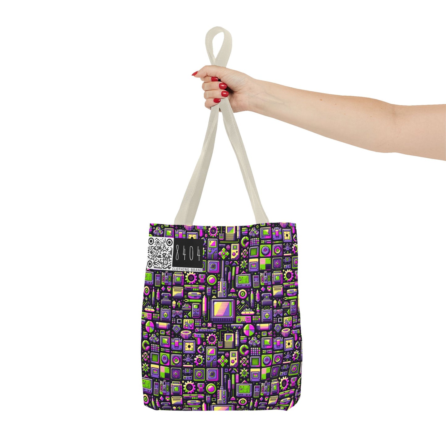 Digital Nostalgia Remix Modern Vintage Fusion Tote Bag - 8404 Design-67