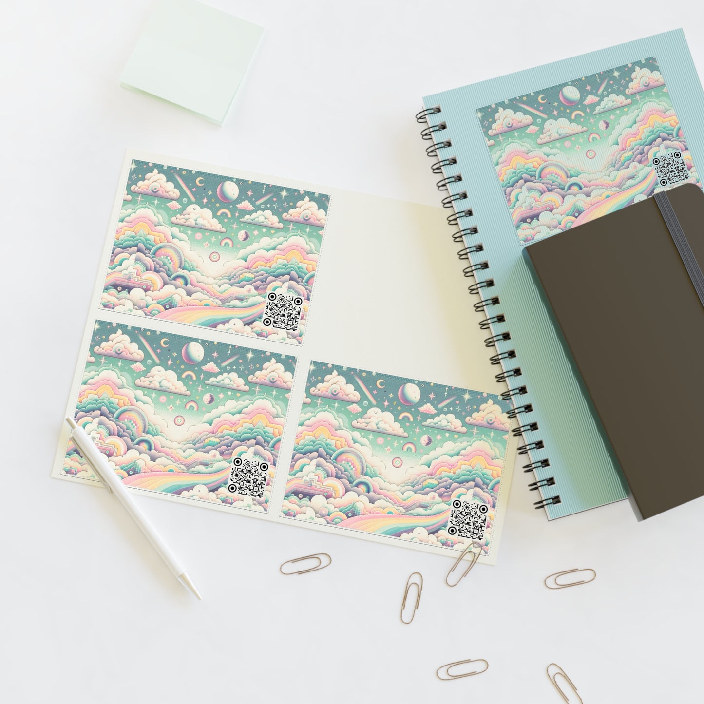 Digital Dreamland Whimsical and Nostalgic Streetwear With a Digital Twist Sticker Sheets - 8404 Design-65