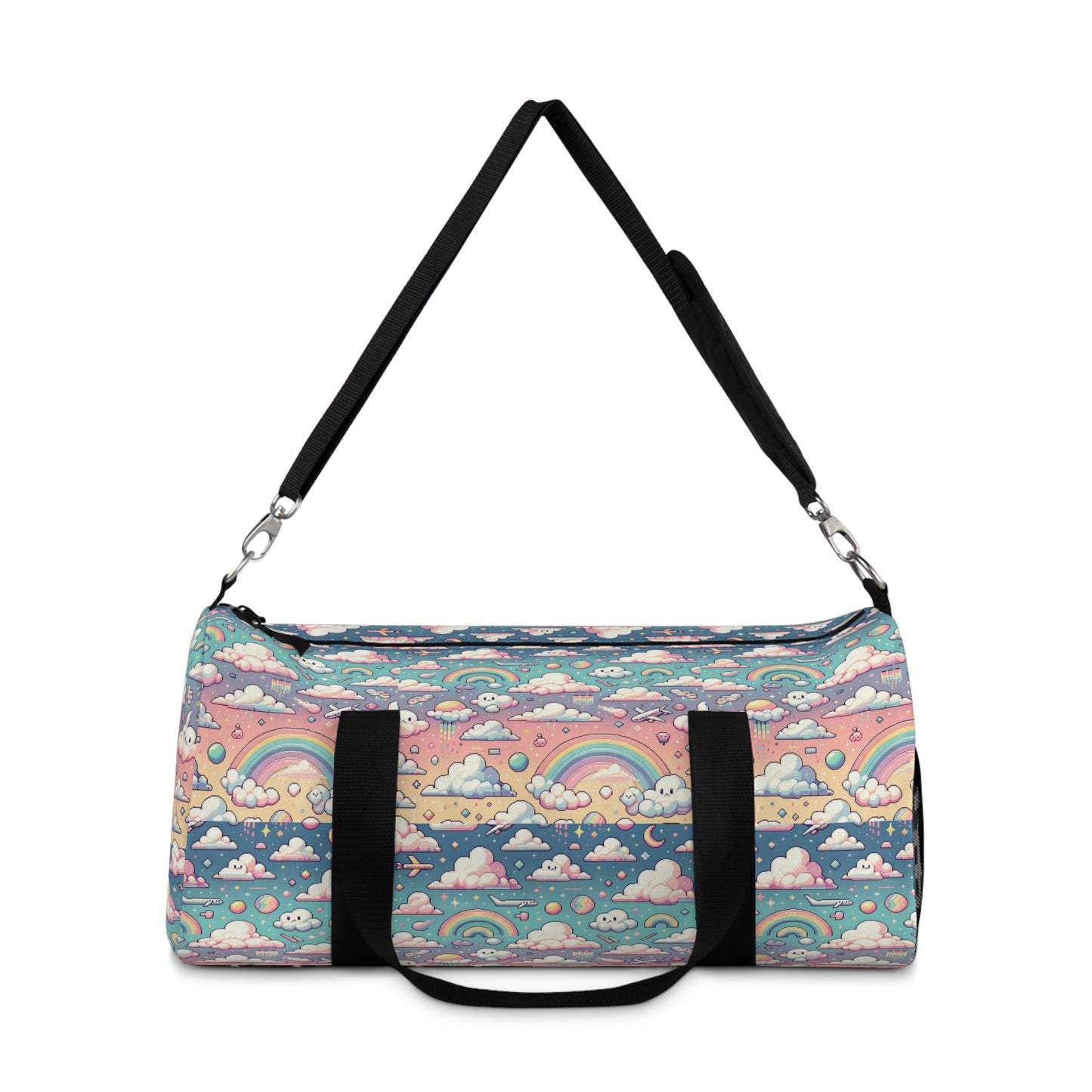 Digital Dreamland Whimsical and Nostalgic Streetwear With a Digital Twist Duffel Bag - 8404 Design-58