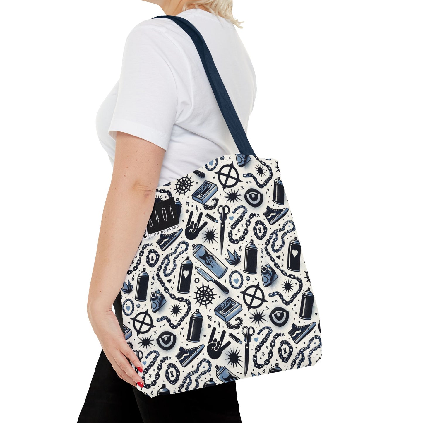Cultural Rebellion Graphics Edgy and Rebellious With a Hint of Nostalgia Tote Bag - 8404 Design-57