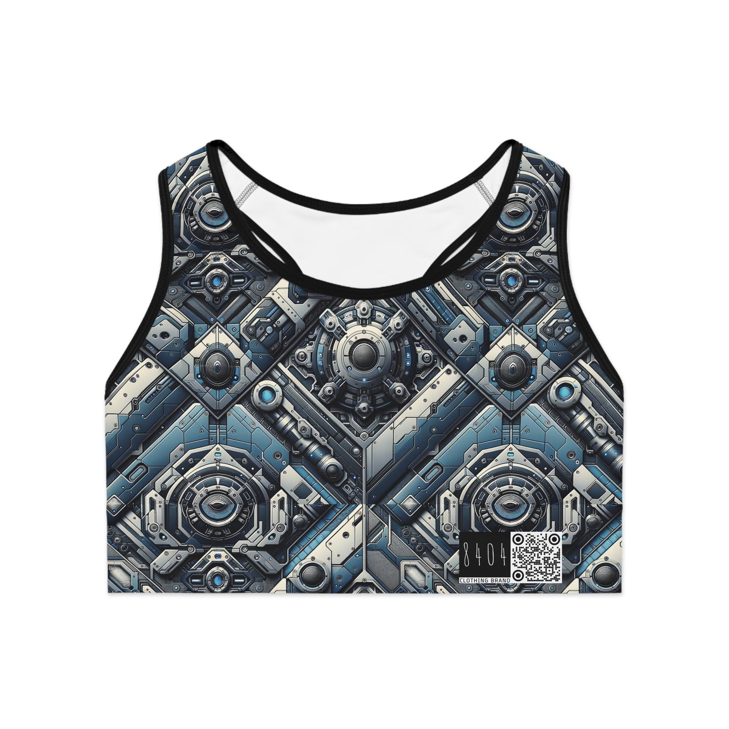 Tech Utility Fusion Tech-Forward Utility With a Futuristic Edge Sports Bra - 8404 Design-43