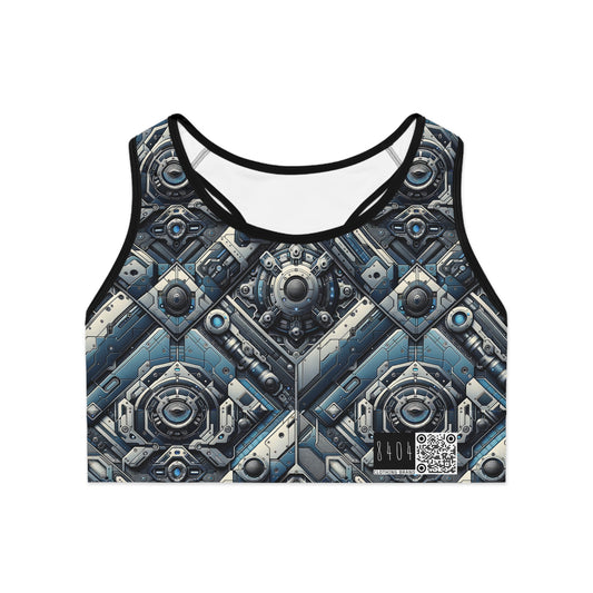 Tech Utility Fusion Tech-Forward Utility With a Futuristic Edge Sports Bra - 8404 Design-43