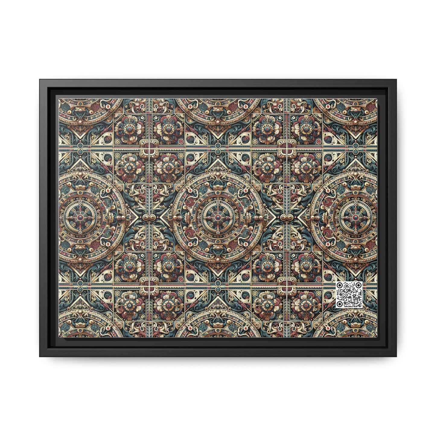Urban Renaissance Historical Fusion With Street Edge Matte Canvas, Framed (multi-Color) - 8404 Design-57 A
