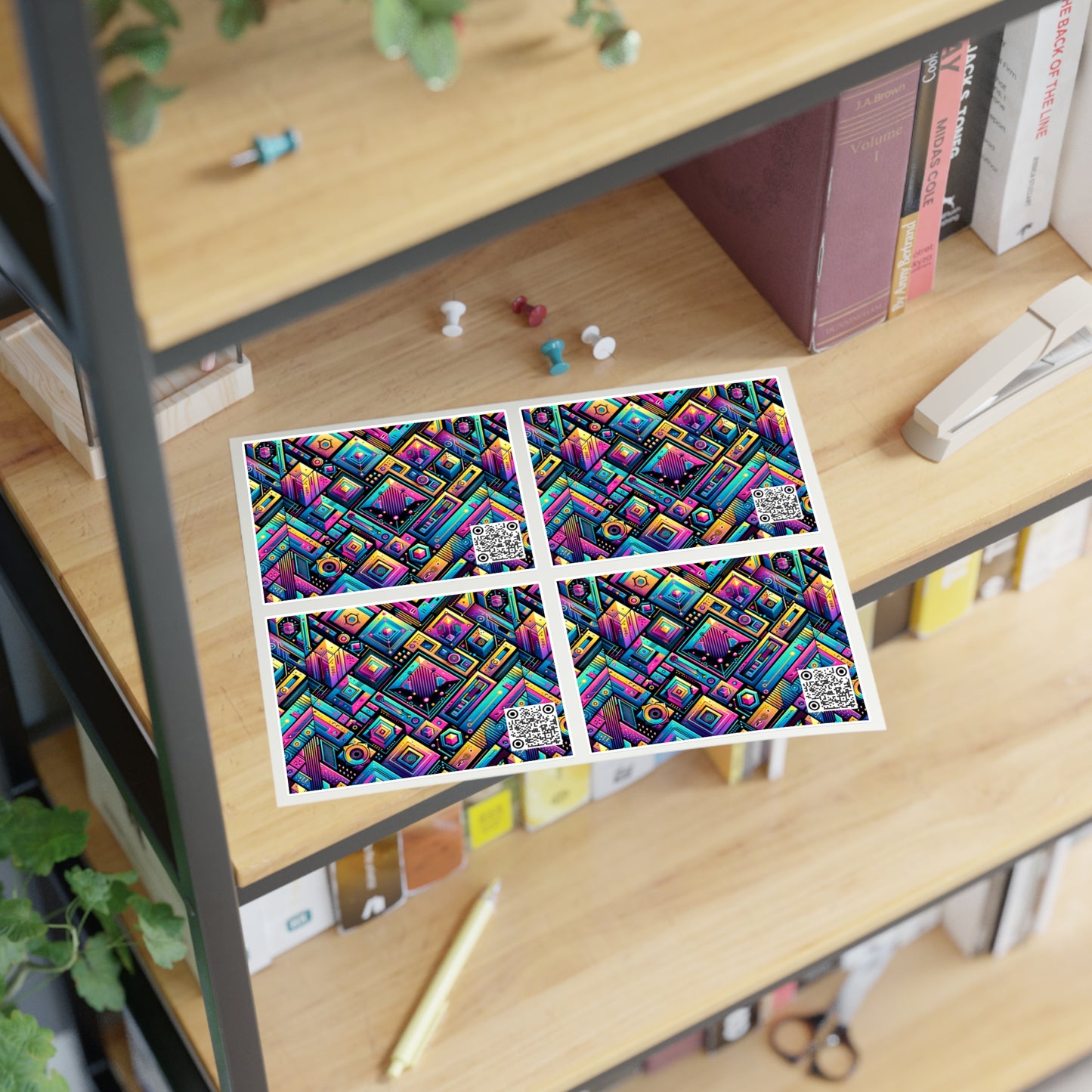 Tech-Inspired Graphics Cyberpunk Cool Sticker Sheets - 8404 Design-46
