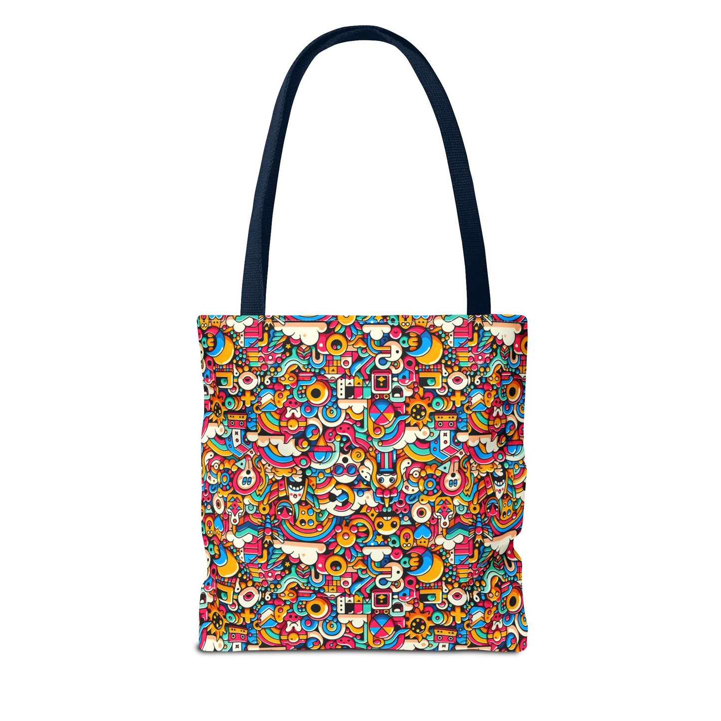 Neon Pop Playful Pop Culture Mashup Tote Bag - 8404 Design-62
