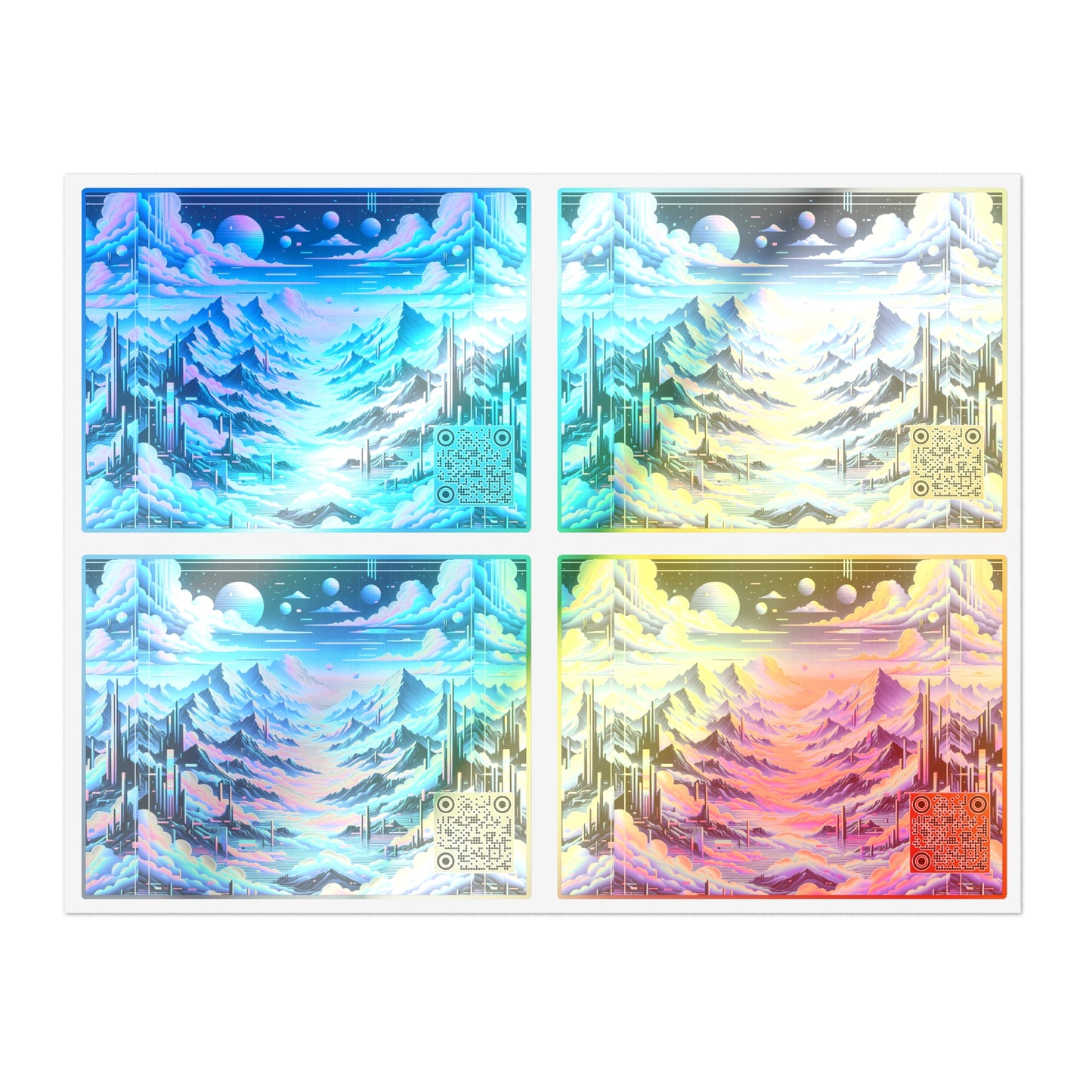 Digital Dreamscapes Digitally-Inspired Streetwear With a Dreamy, Surreal Twist Sticker Sheets - 8404 Design-69