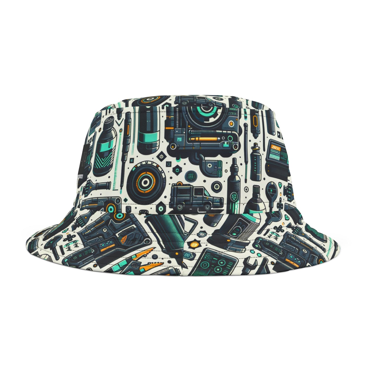 Tech Utility Fusion Modern Tech Streetwear Bucket Hat - 8404 Design-53