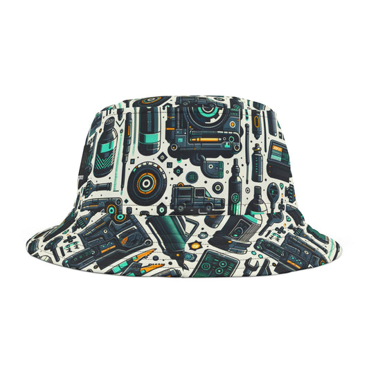 Tech Utility Fusion Modern Tech Streetwear Bucket Hat - 8404 Design-53