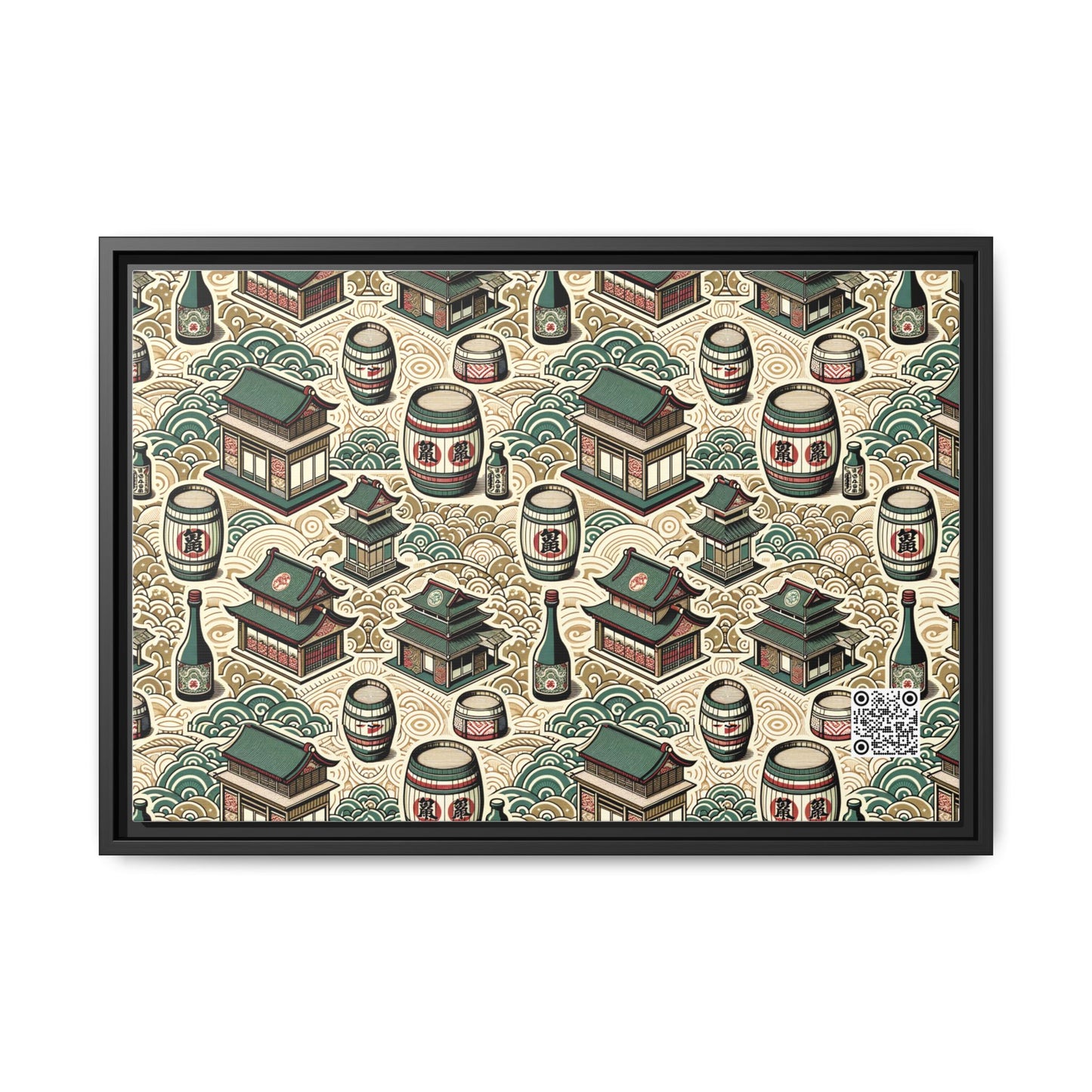 Cultural Artisanal Fusion Contemporary Cultural Elegance Matte Canvas, Framed (multi-Color) - 8404 Design-68 B