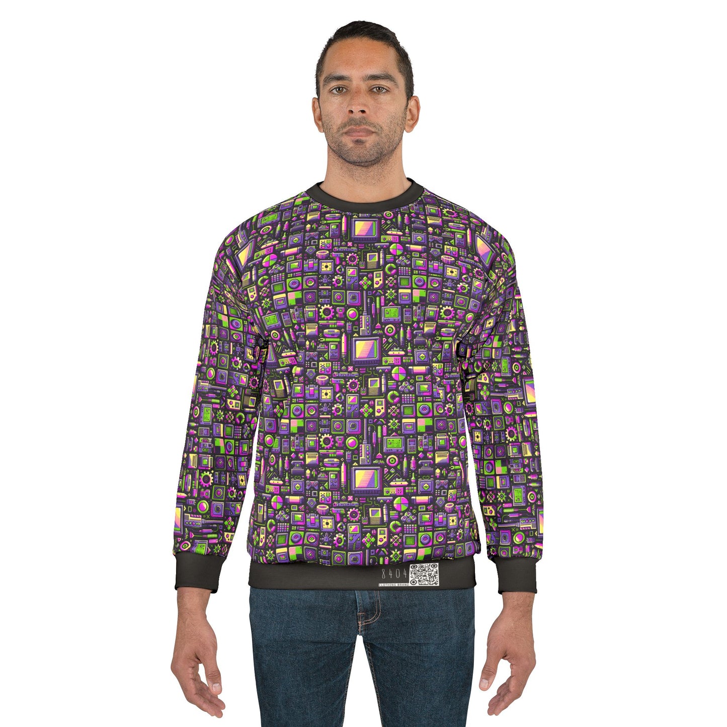 Digital Nostalgia Remix Modern Vintage Fusion Sweatshirt - 8404 Design-67