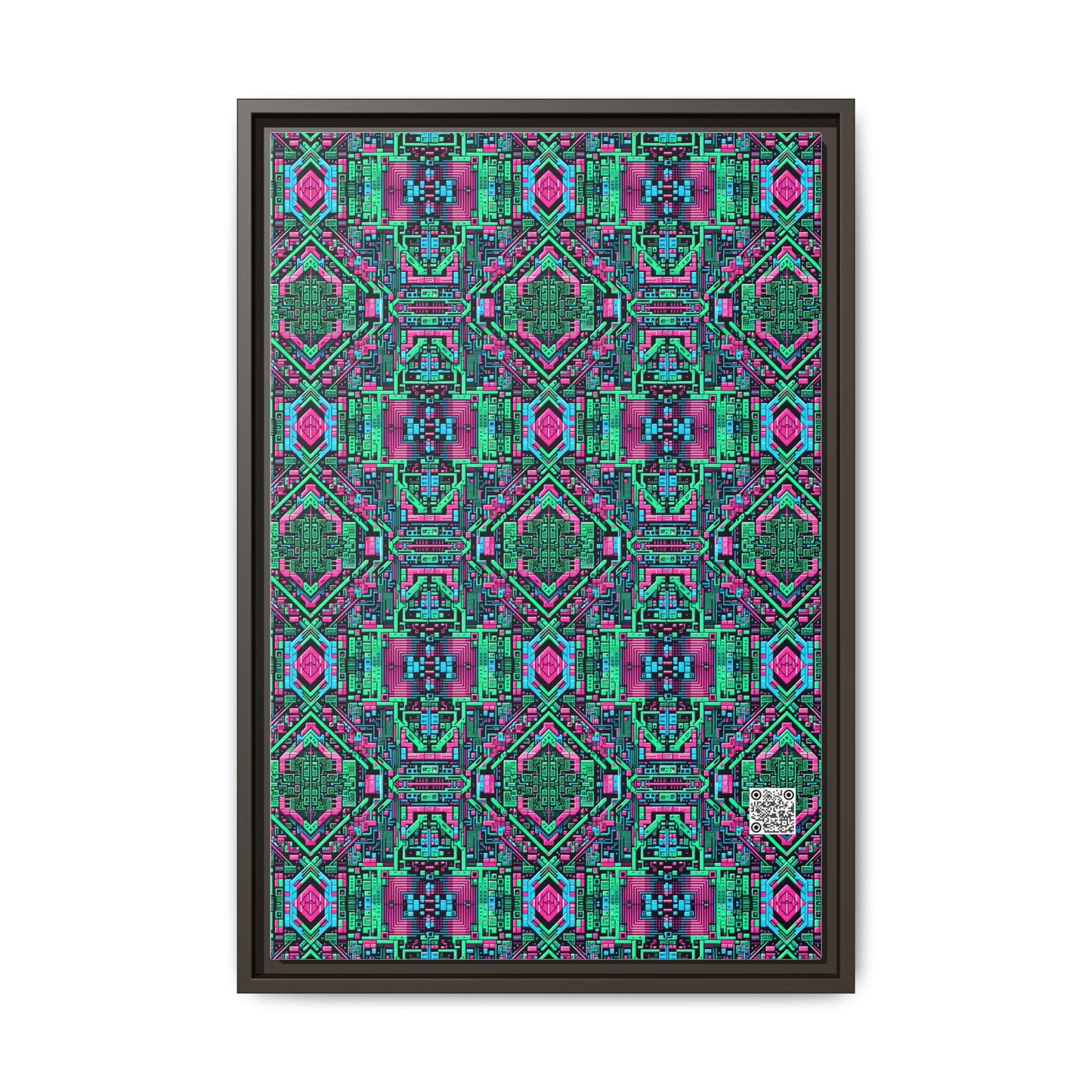 Digital Glitch Vibes Tech-Inspired Streetwear Matte Canvas, Framed (multi-Color) - 8404 Design-71 B